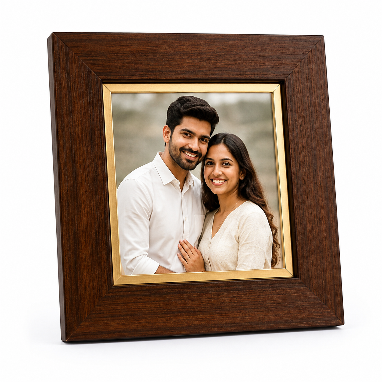 Personalized Wooden Photo Frame – Custom Couple Photo Gift | Feeling Celebration