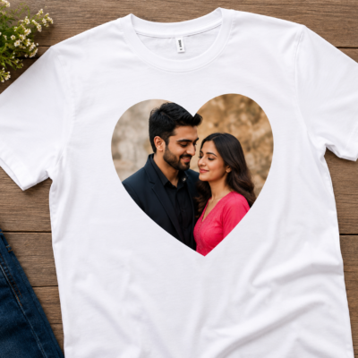 Personalized Photo T-Shirt – Heart Design | Feeling Celebration