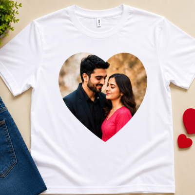 Personalized Photo T-Shirt – Heart Print | Feeling Celebration