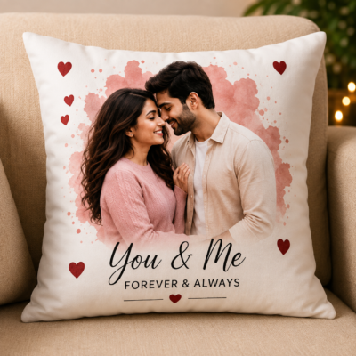 Personalized Couple Photo Cushion – You & Me | Feeling Celebration