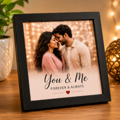 Personalized Black Photo Frame – You & Me | Feeling Celebration