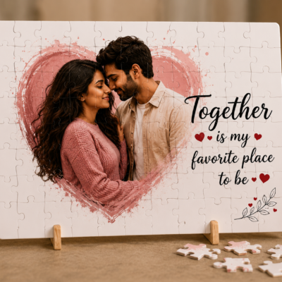 Personalized Couple Photo Puzzle – Together Forever