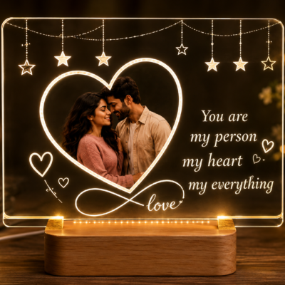 Personalized Acrylic LED Photo Plaque – My Person, My Heart