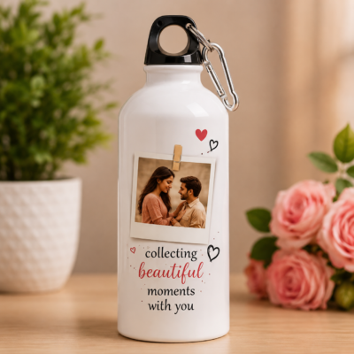 Personalized Photo Water Bottle – Beautiful Moments