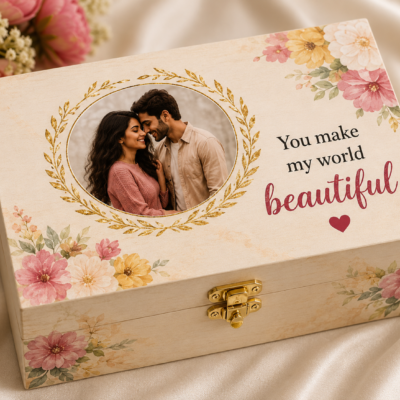 Personalized Floral Memory Keepsake Box – You Make My World Beautiful