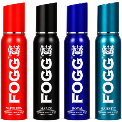 FOGG Fragrance Body Spray Combo Pack for Men (Napoleon, Marco, Royal & Majestic) – 120ml Each