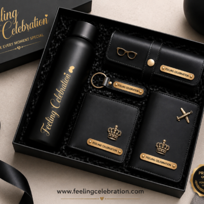 Feeling Celebration Personalized Premium Executive Gift Hamper (Black)