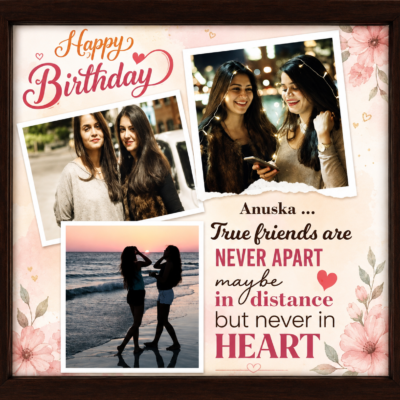 Feeling Celebration Personalized Friendship Photo Frame | Happy Birthday Custom Collage Gift