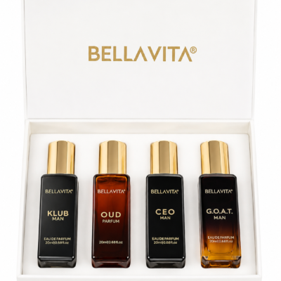 Bella Vita Luxury Men Perfume Gift Set (Klub, Oud, CEO & G.O.A.T.)