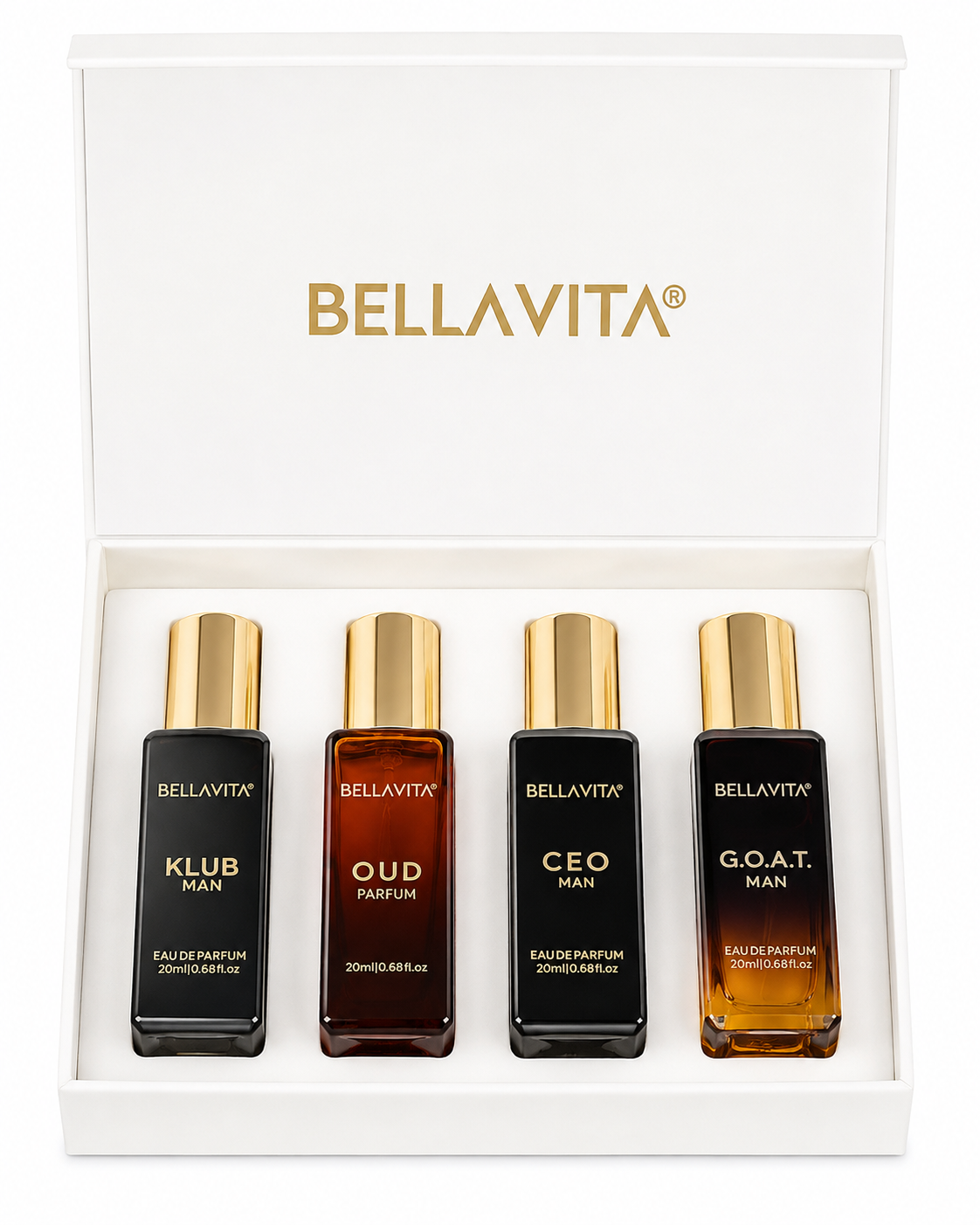 Bella Vita Luxury Men Perfume Gift Set (Klub, Oud, CEO & G.O.A.T.)
