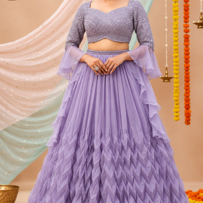 Lavender Designer Lehenga Choli
