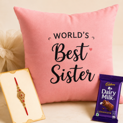 Best Sister Gift Pillow & Dairy Milk Combo