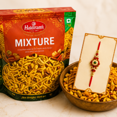 Haldiram’s Mixture with Designer Rakhi Gift Combo