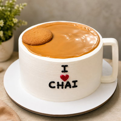 Feeling Celebration I Love Chai Theme Cake