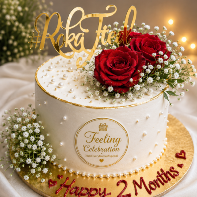 Feeling Celebration Rose Floral Anniversary Cake