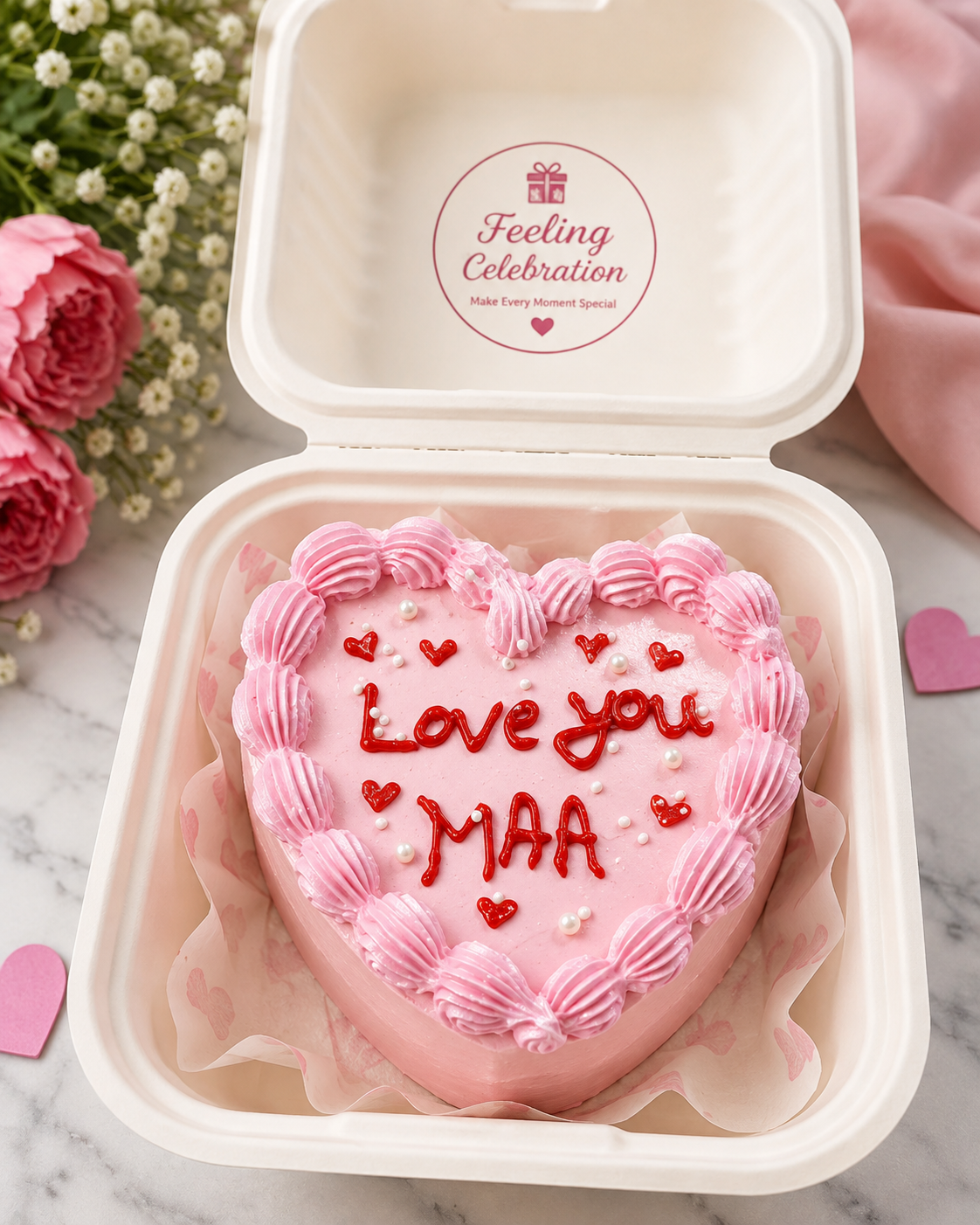 Love You Maa Bento Cake