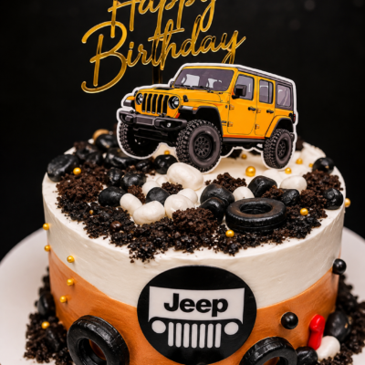 Jeep Theme Birthday Cake