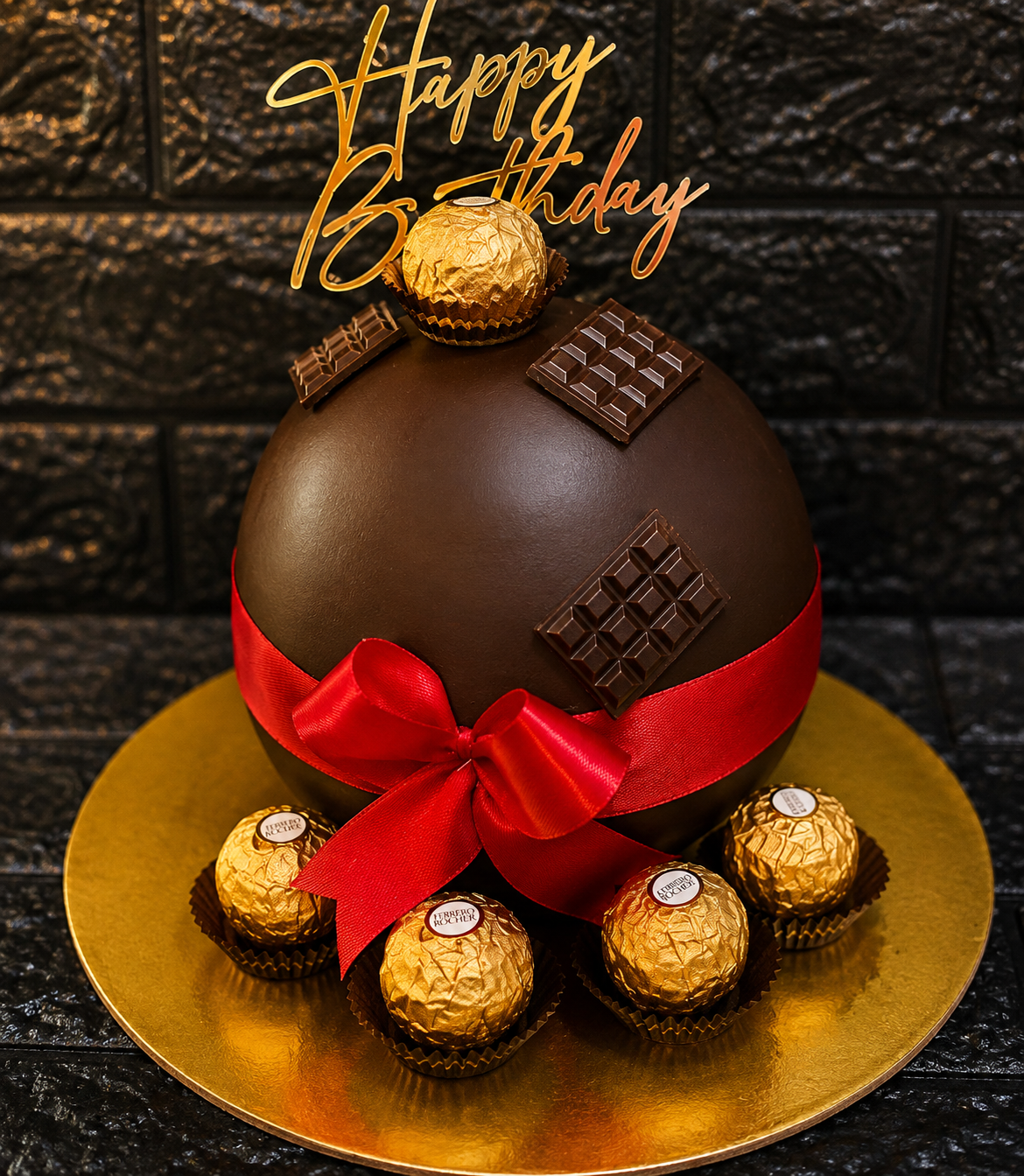 Ferrero Rocher Chocolate Pinata Cake