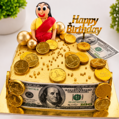 Money Theme Birthday Cake for Mom