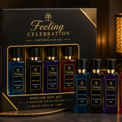 Feeling Celebration Perfume Gift Set for Men – 4 × 20ml | 4 Signature Fragranc