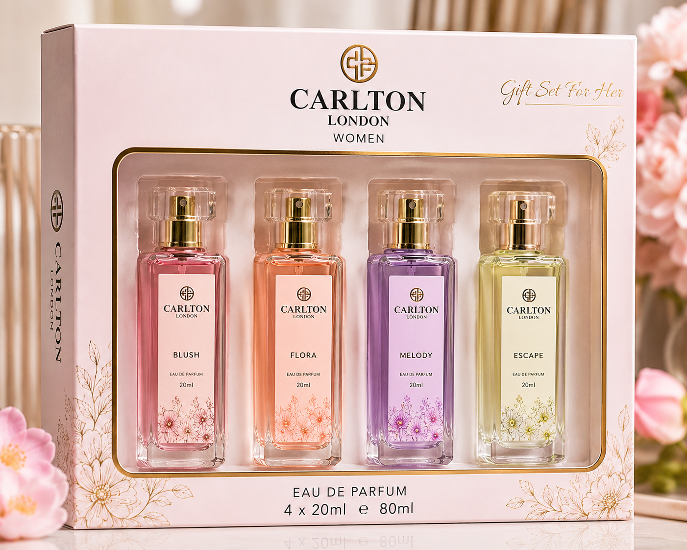 Carlton London Women’s Perfume Gift Set – 4 × 20ml | Gift Set For Her