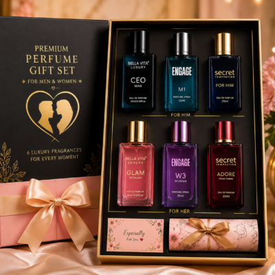 Premium Perfume Gift Hamper for Men & Women – 6 × 20ml | His & Her Fragrance Collection