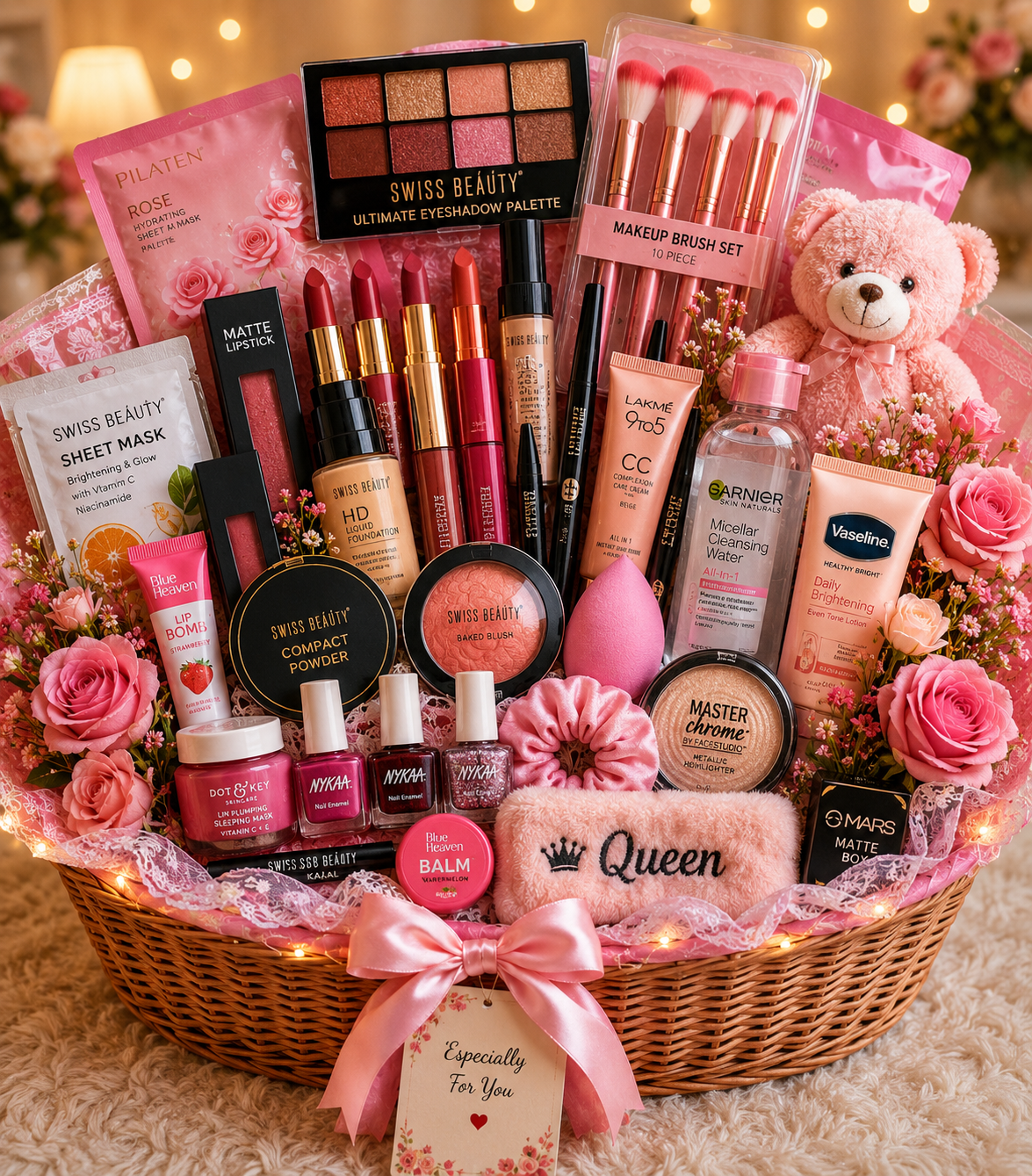 Luxury Big Makeup & Beauty Gift Basket – 30+ Items | Premium Gift for Her