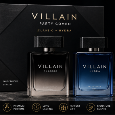 Villain Party Combo – Classic + Hydra Eau De Parfum for Men (2 × 100ml)