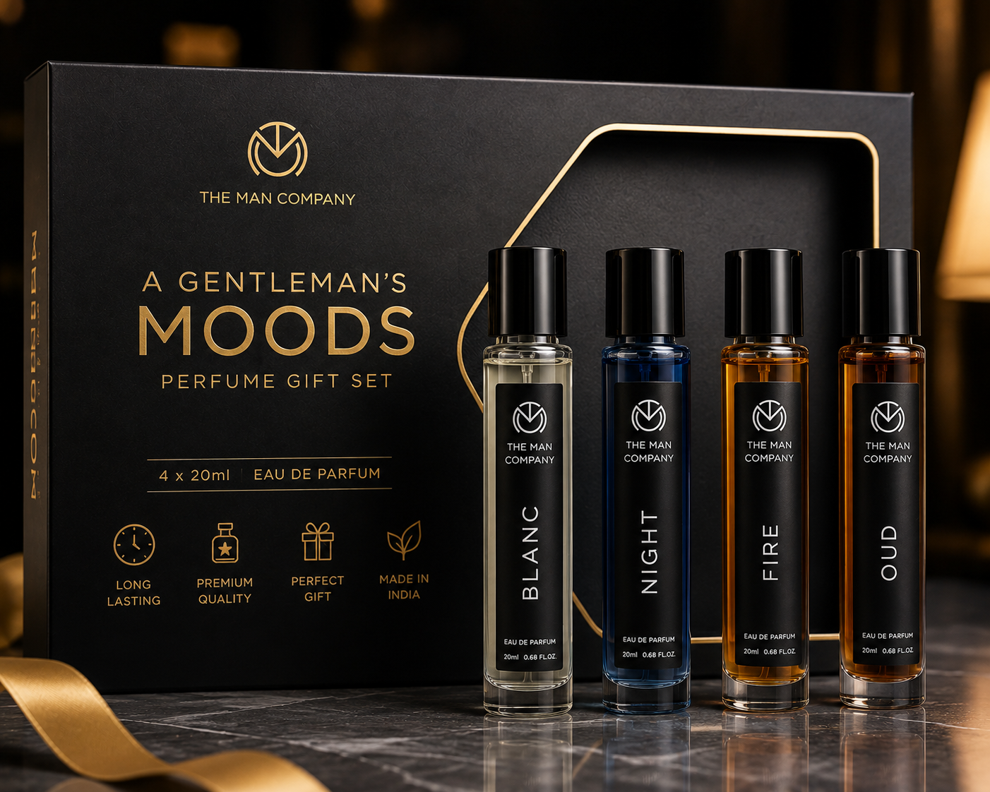 The Man Company A Gentleman’s Moods Perfume Gift Set for Men – 4 × 20ml