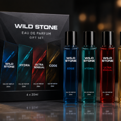 Wild Stone Eau De Parfum Gift Set for Men – 4 × 20ml