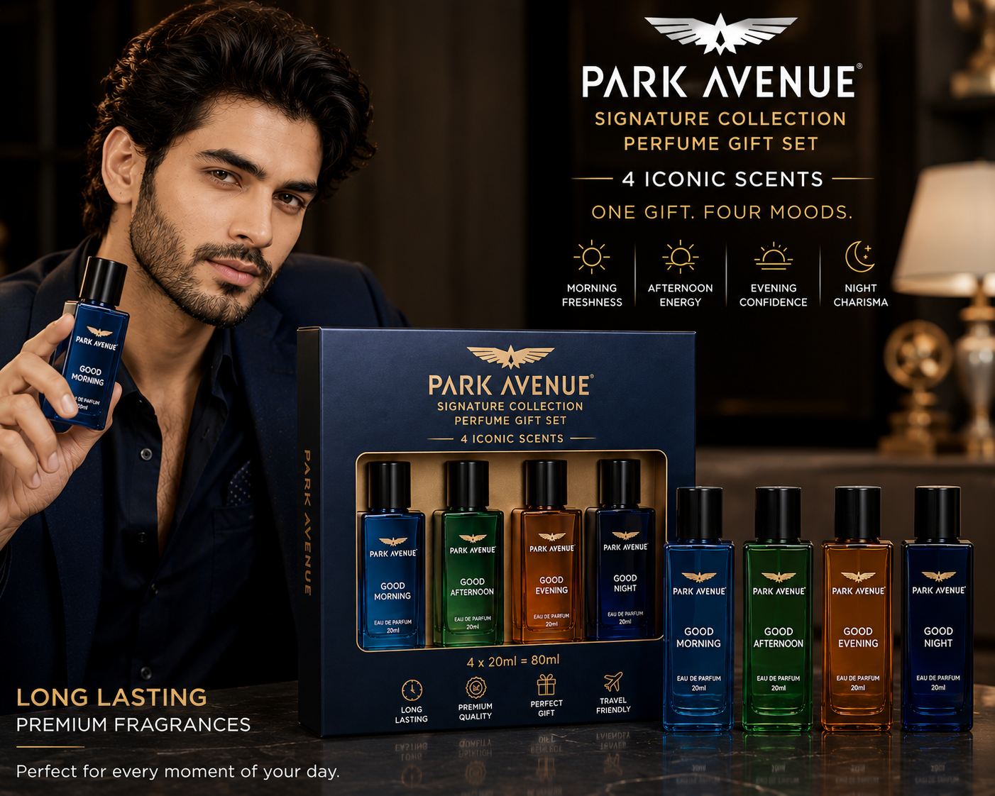 Park Avenue Signature Collection Perfume Gift Set for Men – 4 × 20ml
