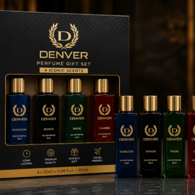 Denver Perfume Gift Set for Men – Hamilton, Honor, Pride & Caliber – 4 × 20ml