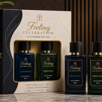 Feeling Celebration Perfume Gift Set for Men – Oceanic Blue & Forest Edge – 2 × 30ml
