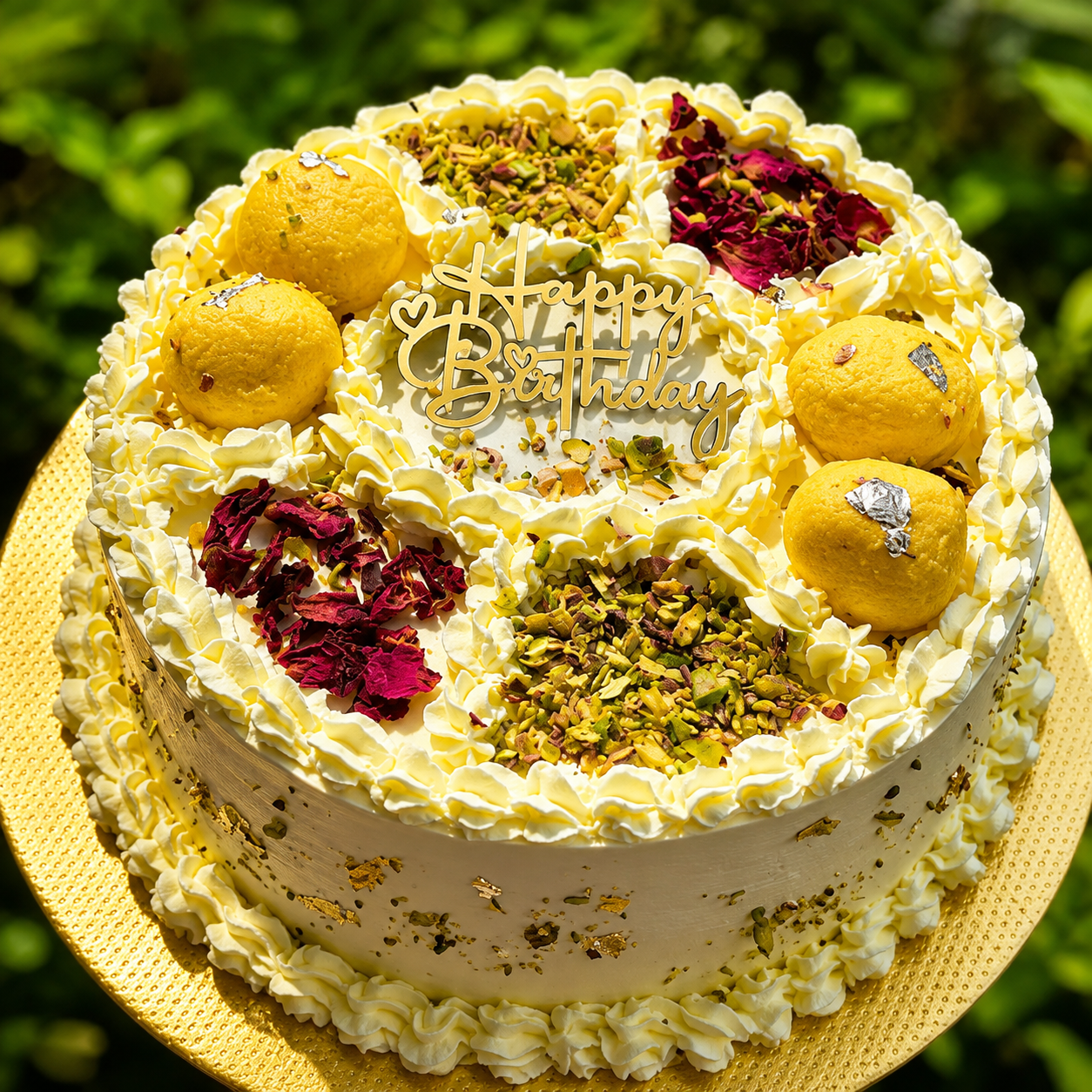 Premium Pistachio & Rose Celebration Cake