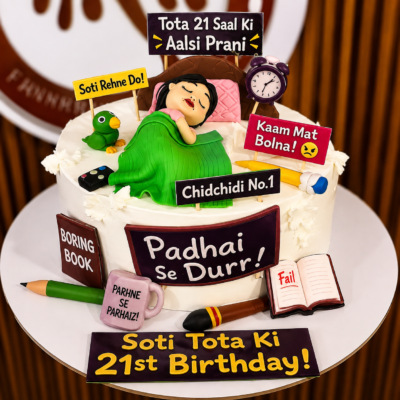 Soti Tota Ki 21st Birthday Theme Cake