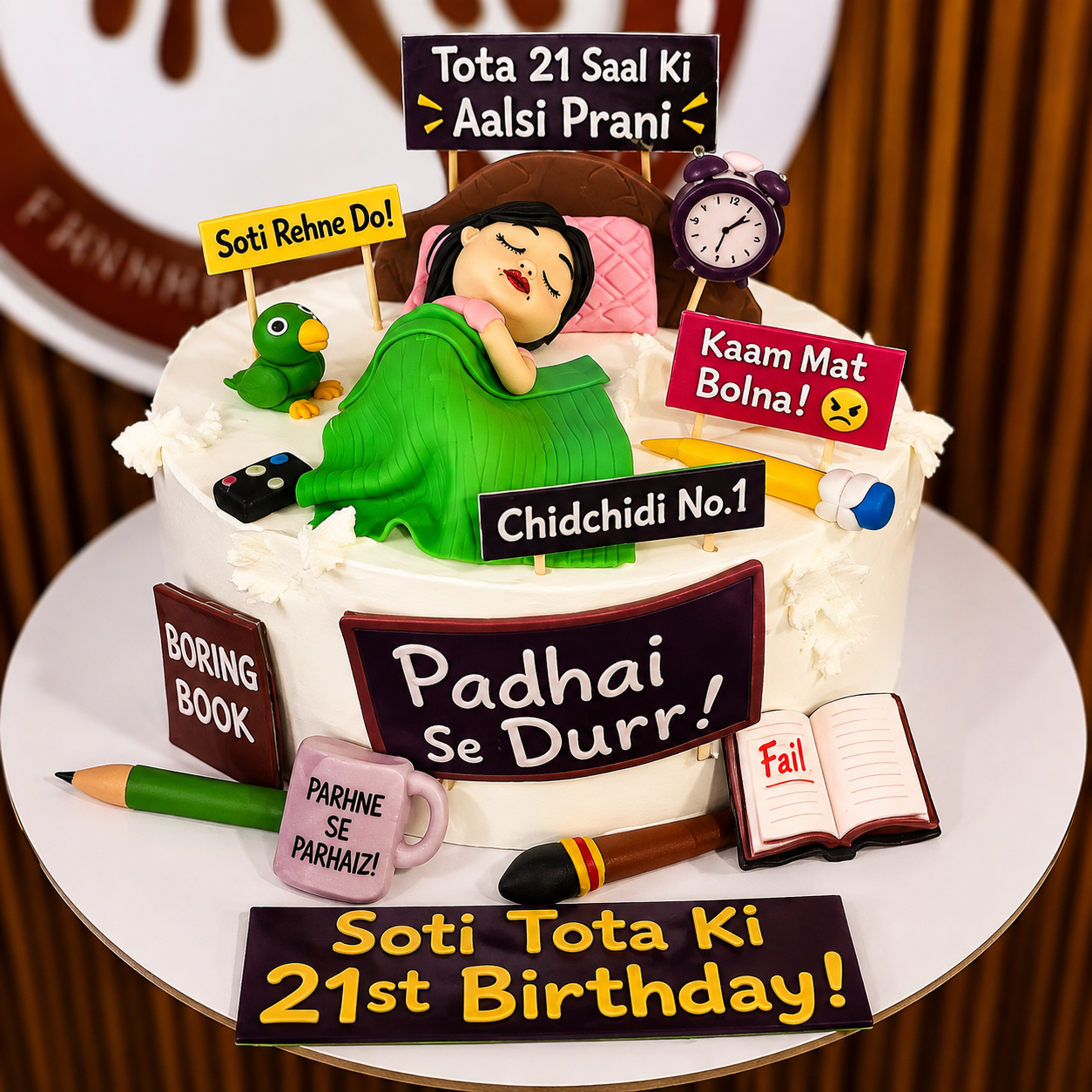 Soti Tota Ki 21st Birthday Theme Cake