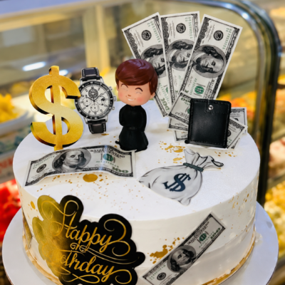 Money Theme Luxury Birthday Cake