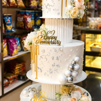 Three-Tier Luxury Anniversary Cake