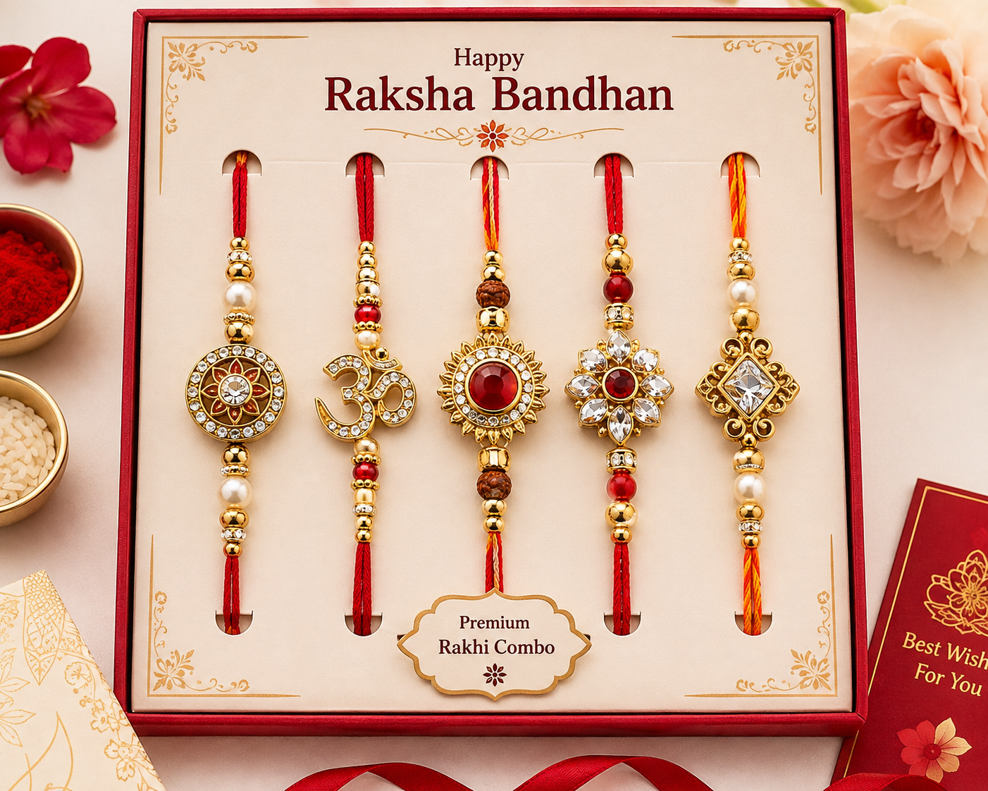 Premium Rakhi Combo β Set of 5