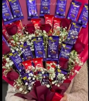 Premium Dairy Milk & KitKat Chocolate Rose Bouquet