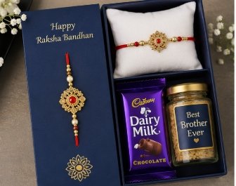 Rakhi Gift Box for Brother with Dairy Milk & Best Brother Ever Jar