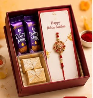 Raksha Bandhan Sweet & Chocolate Gift Hamper - Image 2