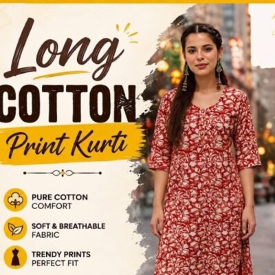 Maroon Printed Cotton Kurti for Women | Feeling Celebration
