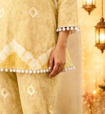 Women’s Beige & White Printed Kurta Pant Set | Feeling Celebration