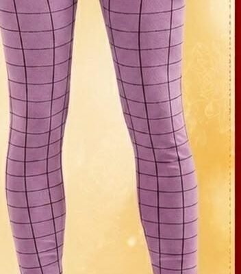Purple Checkered Stretchable Leggings for Women | Feeling Celebration