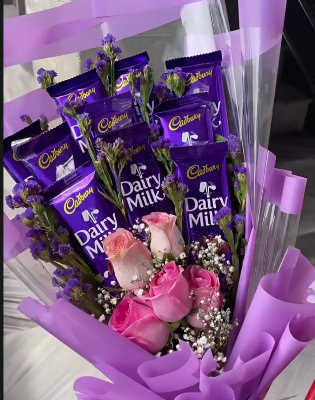 Cadbury Dairy Milk Chocolate & Rose Bouquet