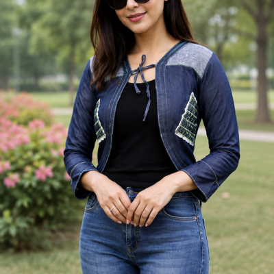 Navy Denim Style Jacket