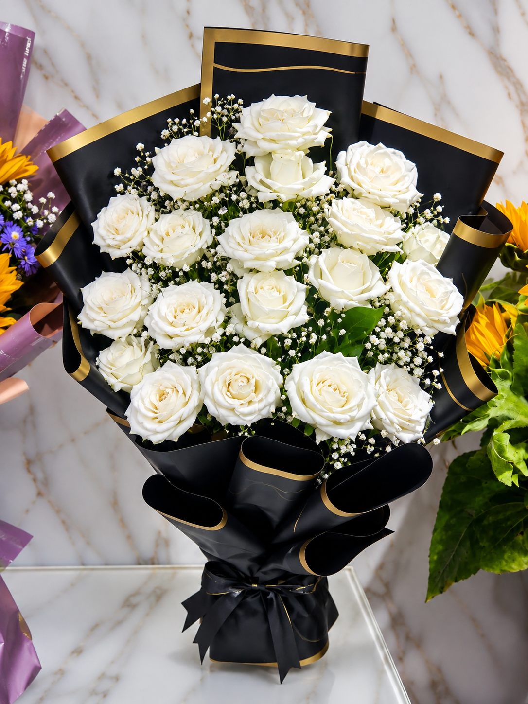 Premium White Rose Bouquet