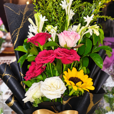 Premium Mixed Rose & Sunflower Bouquet