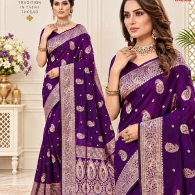Royal Purple Zari Silk Saree